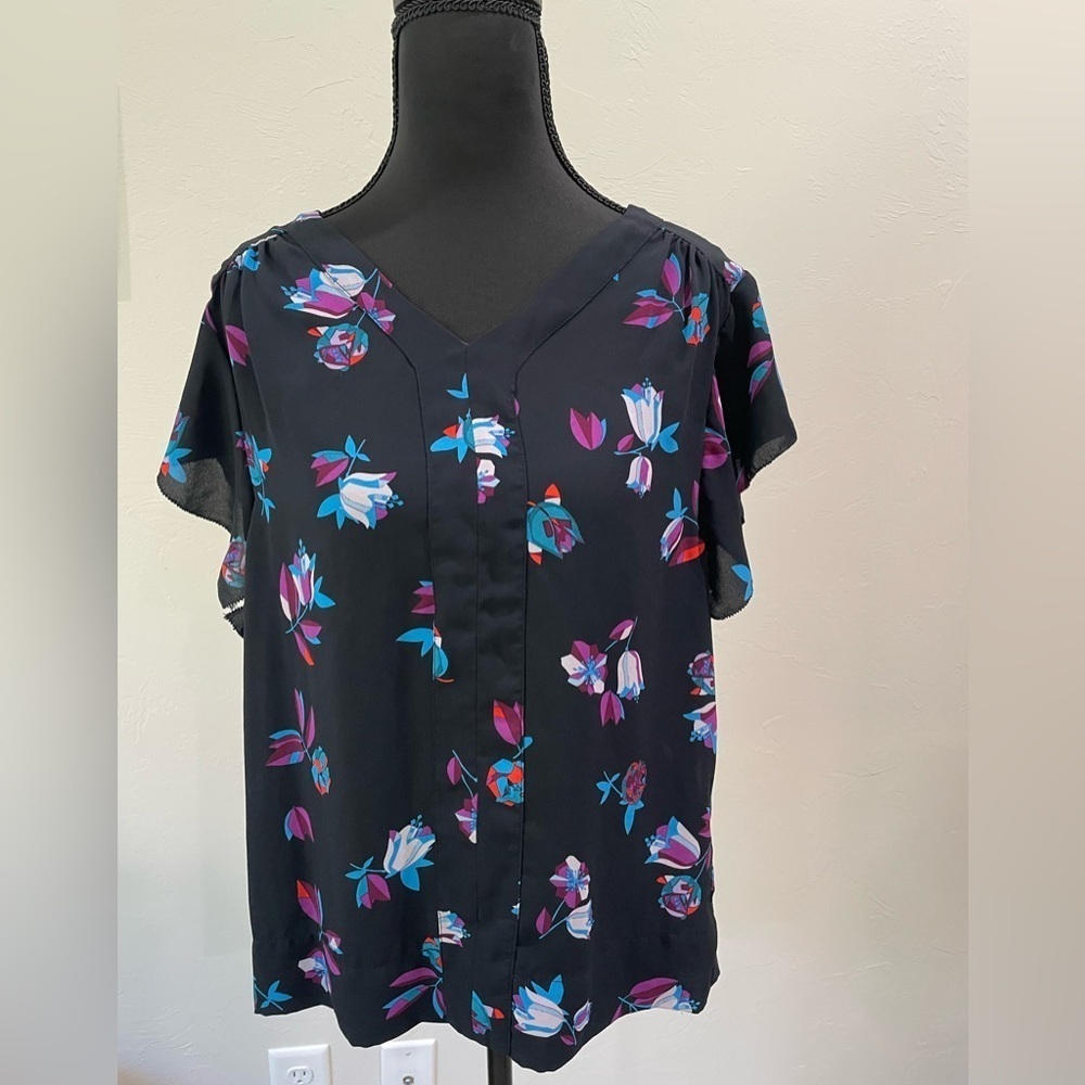 Philosophy by Republic Navy Floral Top Small - Picture 1 of 5